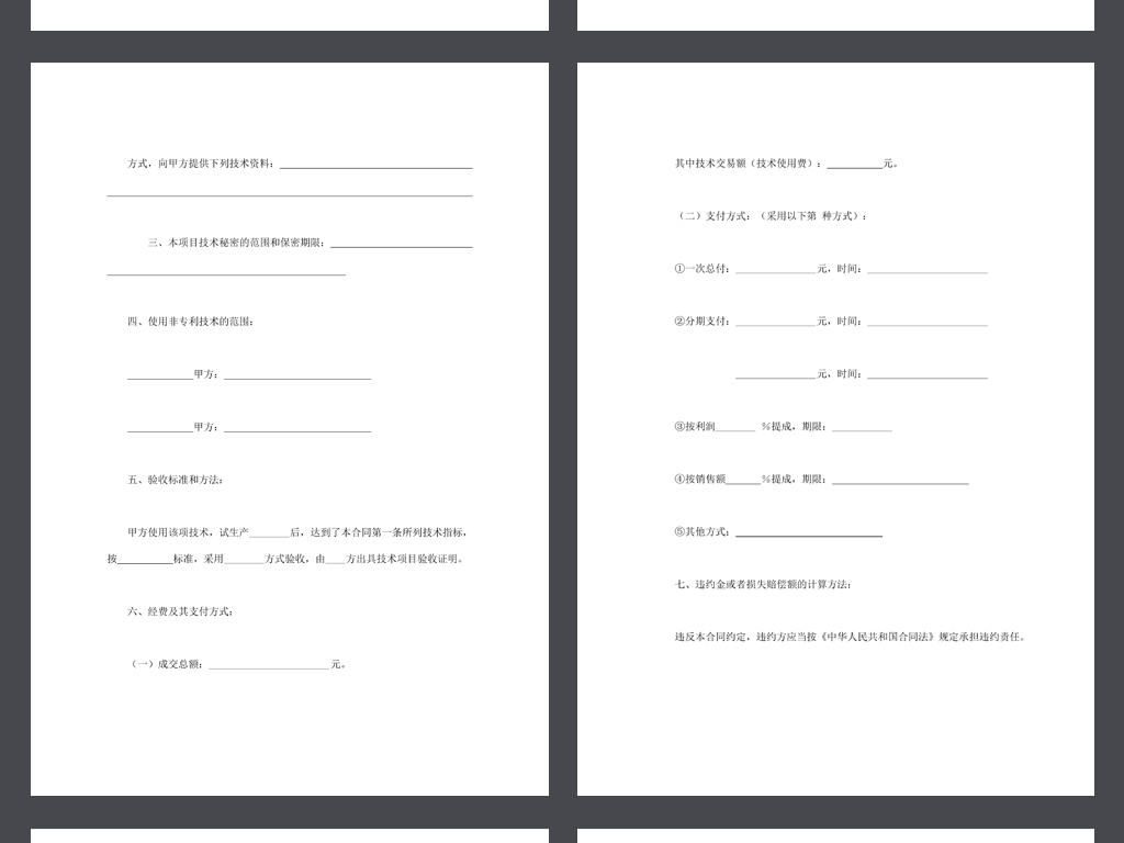 Technology Transfer Contract Template: English Version