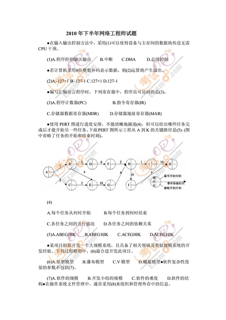 网络工程师下半年考试时间与相关信息详解